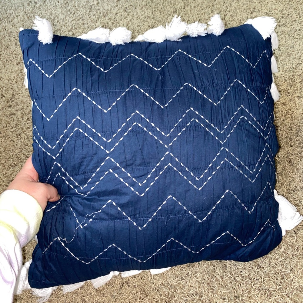 Navy Blue Throw Pillow